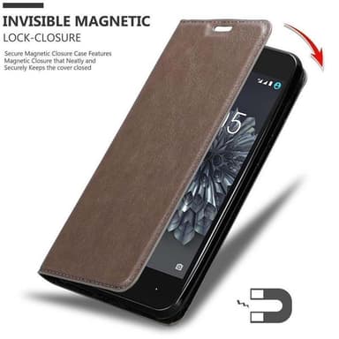 BQ Aquaris X5 Skal Fodral Case (Brun)