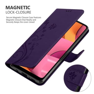 Samsung Galaxy A21 Plånboksfodral Skal (Lila)