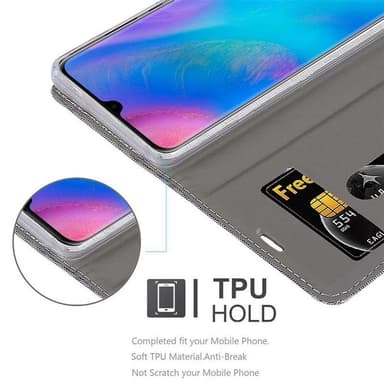 Huawei P30 PRO Plånboksfodral Skal (Grå)