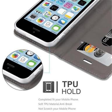 iPhone 5C Plånboksfodral Skal (Grå)