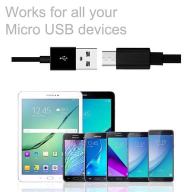 Micro USB-kabel 1 meter Micro USB-kabel 2.4A för