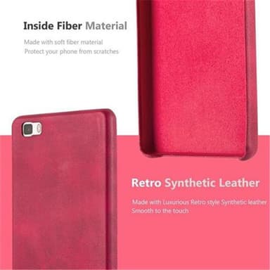 Huawei P8 LITE 2015 Skal Fodral Case (Röd)