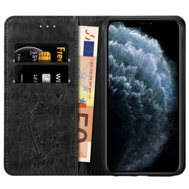 iPhone 11 PRO Plånboksfodral Skal (Svart)