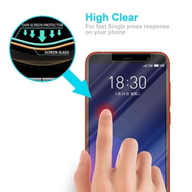 MEIZU M6T Skyddsglas Skyddsfilm Skärmskydd