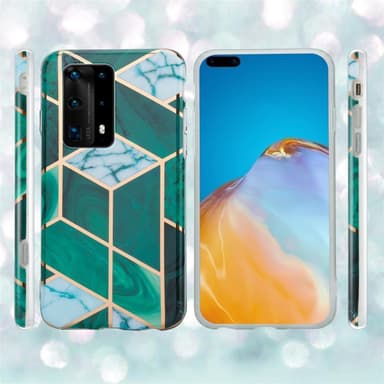 Huawei P40 Plånboksfodral Skal (Grön)