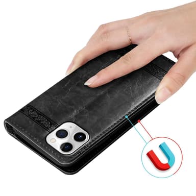 iPhone 11 PRO Plånboksfodral Skal (Svart)