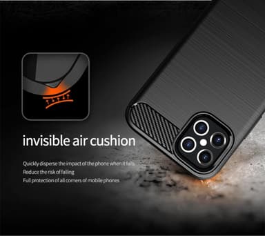 iPhone 12 / 12 PRO Skal Fodral Case (Svart)