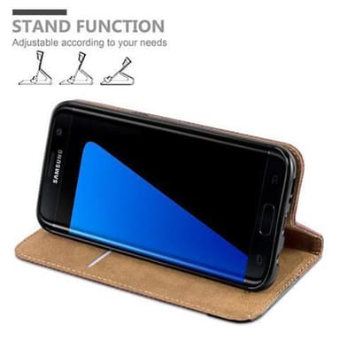 Samsung Galaxy S7 EDGE Plånboksfodral Skal (Brun)