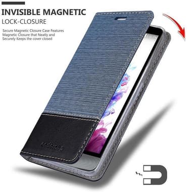 LG STYLUS 3 Plånboksfodral Skal (Blå)