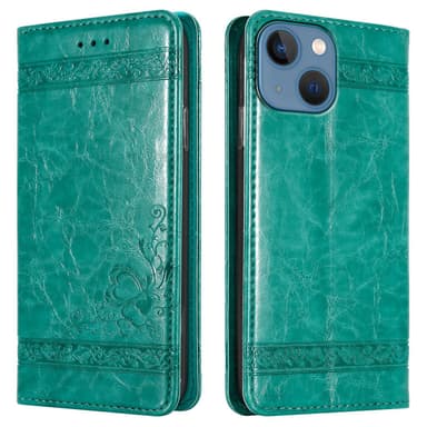 iPhone 13 MINI Plånboksfodral Skal (Turkos)