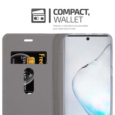 Samsung Galaxy NOTE 10 Plånboksfodral Skal (Grå)