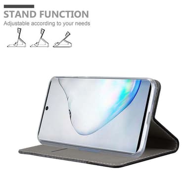 Samsung Galaxy NOTE 10 Plånboksfodral Skal (Grå)