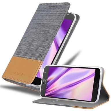 Motorola MOTO G5S PLUS Plånboksfodral Skal (Grå)