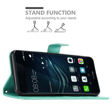 Huawei P9 Plånboksfodral Skal (Turkos)