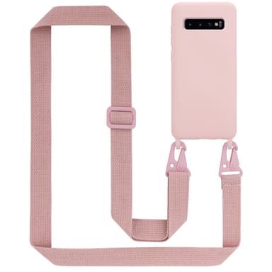 Samsung Galaxy S10 PLUS Skal Fodral Kedja (Rosa)