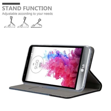 LG STYLUS 3 Plånboksfodral Skal (Blå)
