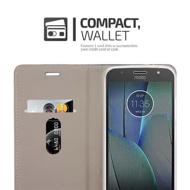 Motorola MOTO G5S PLUS Plånboksfodral Skal (Grå)