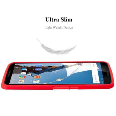 Skal Motorola Google NEXUS 6 Fodral Case (Röd)
