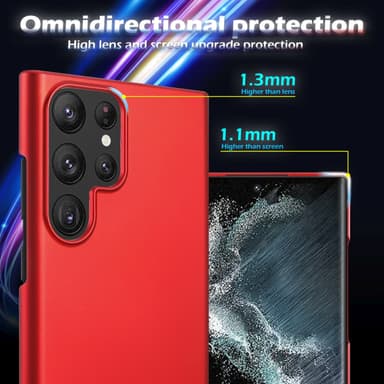 Samsung Galaxy S22 ULTRA Skal Fodral Case (Röd)