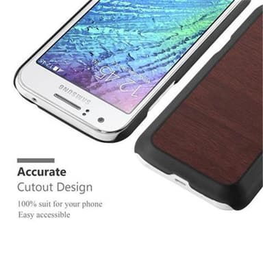 Samsung Galaxy J1 2015 Skal Fodral Case (Brun)