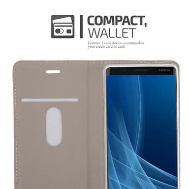 Nokia 8 Sirocco Plånboksfodral Skal (Grå)