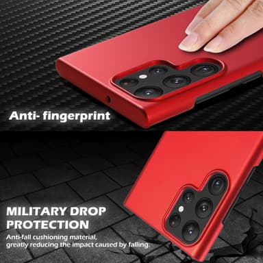 Samsung Galaxy S22 ULTRA Skal Fodral Case (Röd)