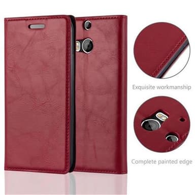 HTC ONE M8 Skal Fodral Case (Röd)