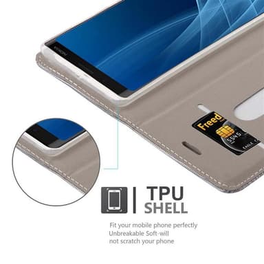 Nokia 8 Sirocco Plånboksfodral Skal (Grå)