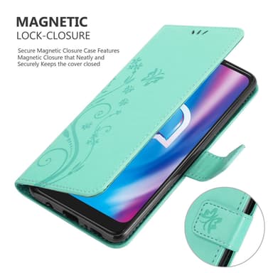 Alcatel 1S 2020 Plånboksfodral Skal (Turkos)