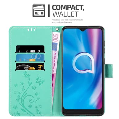 Alcatel 1S 2020 Plånboksfodral Skal (Turkos)