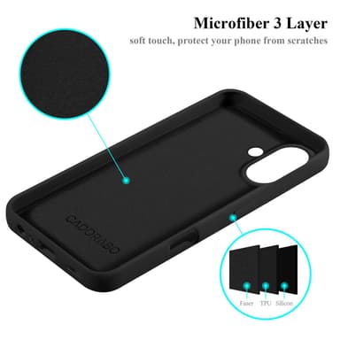 iPhone 16 PLUS Skal Fodral Case (Svart)
