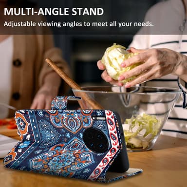 Huawei MATE 30 Plånboksfodral Skal (Blå)