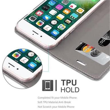 iPhone 7 / 7S / 8 / SE 2020 Plånboksfodral Skal (Grå)