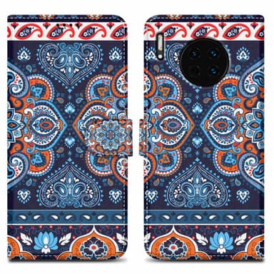 Huawei MATE 30 Plånboksfodral Skal (Blå)
