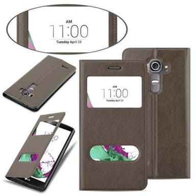 LG G4 / G4 PLUS Plånboksfodral Skal (Brun)