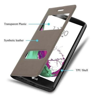 LG G4 / G4 PLUS Plånboksfodral Skal (Brun)