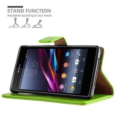 Sony Xperia Z1 Plånboksfodral Skal (Grön)