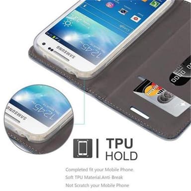 Samsung Galaxy S4 MINI Plånboksfodral Skal (Blå)