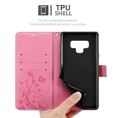 Samsung Galaxy NOTE 9 Plånboksfodral Skal (Rosa)