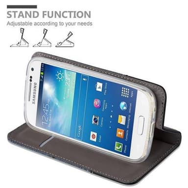 Samsung Galaxy S4 MINI Plånboksfodral Skal (Blå)