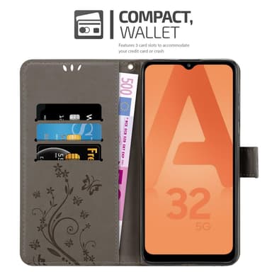 Samsung Galaxy A32 5G Plånboksfodral Skal (Grå)