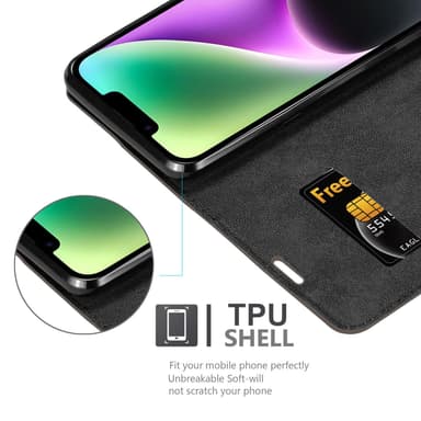 iPhone 14 Skal Fodral Case (Brun)