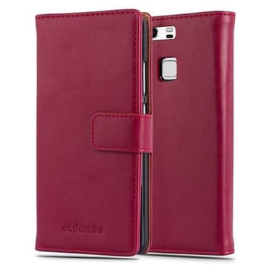 Huawei P9 Plånboksfodral Skal (Röd)