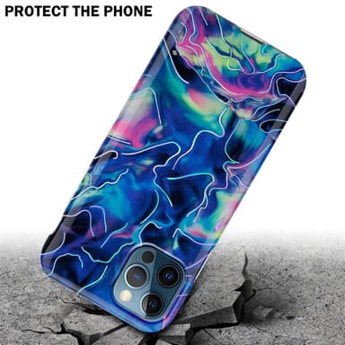 iPhone 12 PRO MAX Plånboksfodral Skal (Blå)