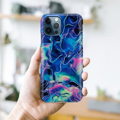 iPhone 12 PRO MAX Plånboksfodral Skal (Blå)