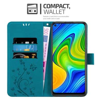 Xiaomi RedMi NOTE 9 Plånboksfodral Skal (Blå)