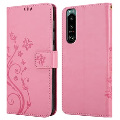 Sony Xperia 5 III Plånboksfodral Skal (Rosa)