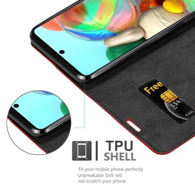Samsung Galaxy A72 4G / 5G Skal Fodral Case (Röd)