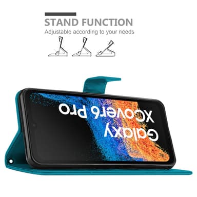 Samsung Xcover 6 Pro Plånboksfodral Skal (Blå)