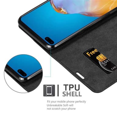 Huawei P40 Skal Fodral Case (Svart)